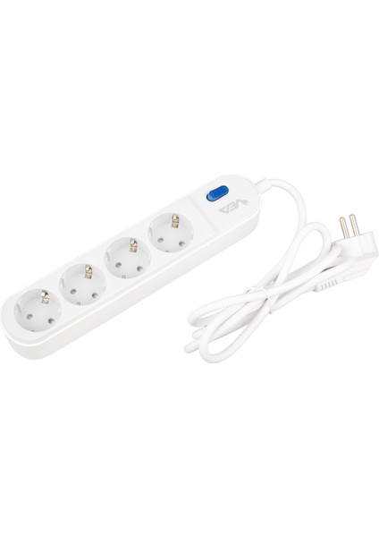 4'lü Anahtarlı 1.5 Metre Kablolu Akım Korumalı Çocuk Korumalı Grup Priz 3500W 16AMPER