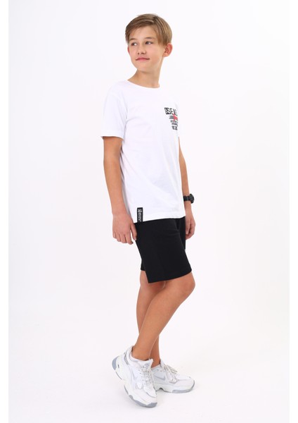 Erkek Çocuk Baskılı Şortlu Takım modelleri