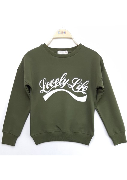 Kız Çocuk Sweatshirt Lovely Life Baskı