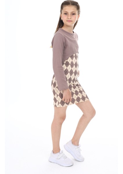 Kız Çocuk 2li Takım Baskılı Elbise fırsatları