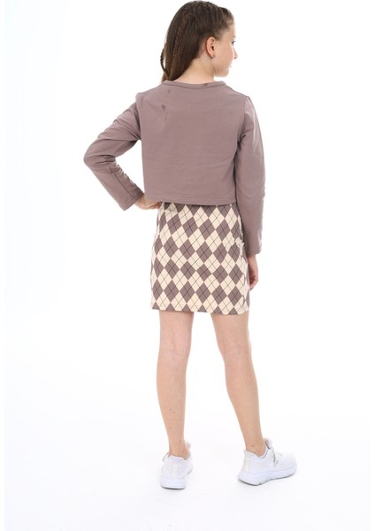 Kız Çocuk 2li Takım Baskılı Elbise indirimleri