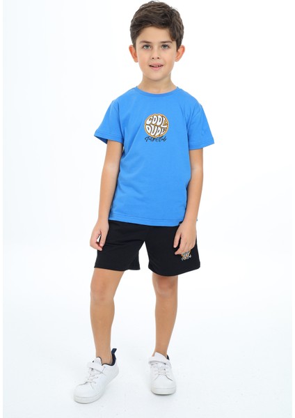 Erkek Çocuk Baskılı Şortlu Takım