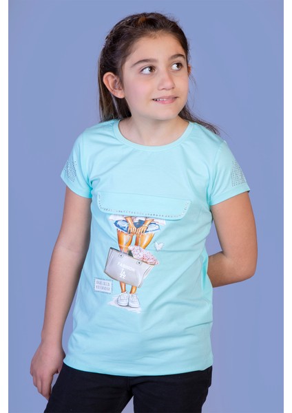 Kız Çocuk Baskılı Tişört