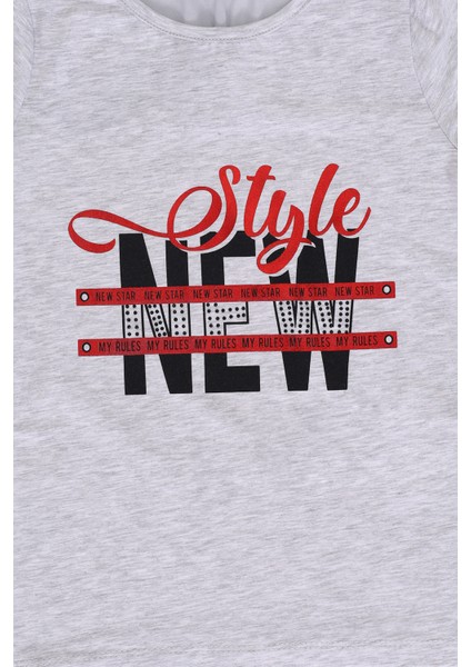 Kız Çocuk Baskılı Taş Işlemeli Tişört fiyatları