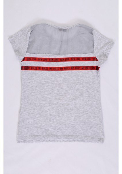 Kız Çocuk Baskılı Taş Işlemeli Tişört modelleri