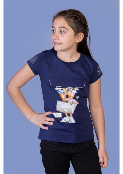 Kız Çocuk Baskılı Tişört