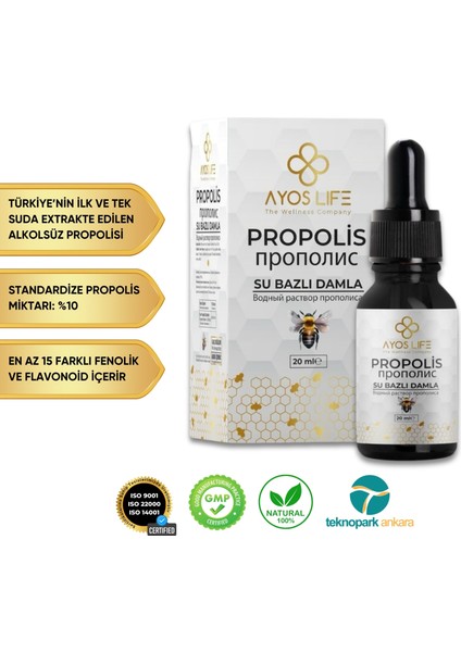 Ayos Life Su Bazlı Propolis Damla 20 ml