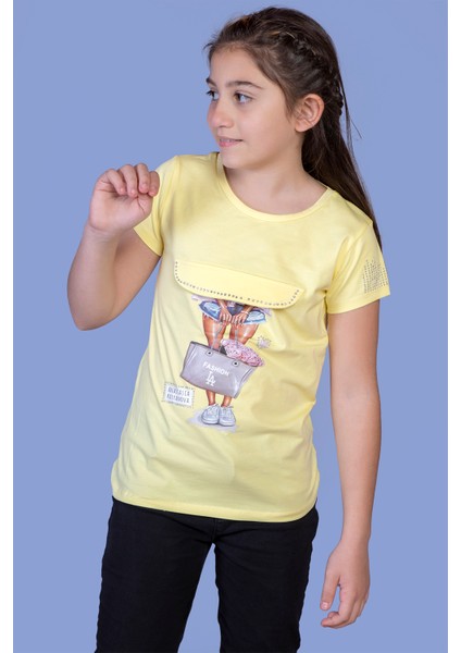 Kız Çocuk Baskılı Tişört