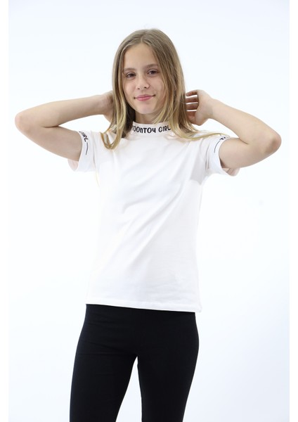 Kız Çocuk Baskılı Okul Tişört