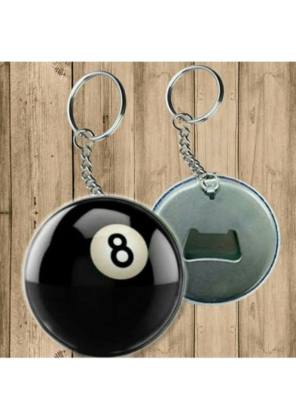 Major Selection Siyah Bilardo Topu Anahtarlık - Açacaklı Anahtarlık