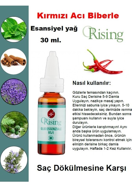 Vs/ı Essential Oil Caduta Saç Bakım Yağı YakıcıIsıtıcı Etkisi 30 ml