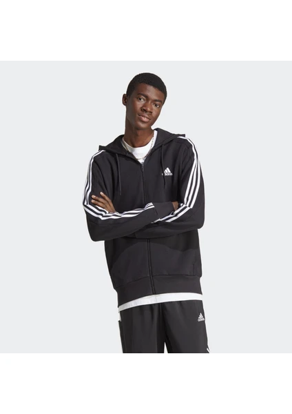 Adidas Sportswear IC0433 Essentials French Terry 3-Stripes Full-Zip Hoodie