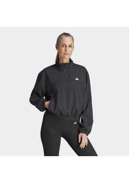 Adidas Performance HZ5636 AEROREADY Train Essentials Woven Quarter-Zip Track Jacket