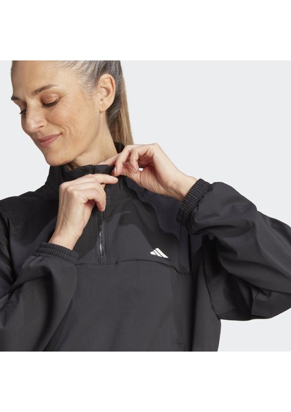 Adidas Performance HZ5636 AEROREADY Train Essentials Woven Quarter-Zip Track Jacket