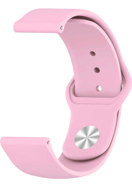 Xiaomi Watch S1 Active Uyumlu (22MM) Klasik Silikon Kordon-11 Pembe