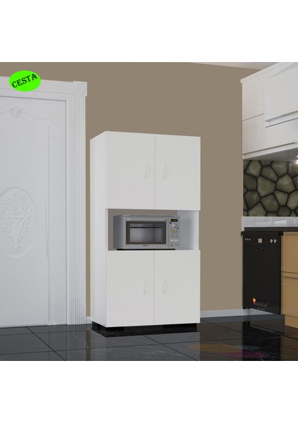 Mutfak Dolabı Minifırın Mikrodalga Dolabı 4 Kapaklı Çok