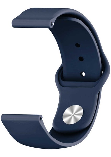 Amazfit Bip U Pro Uyumlu (20MM) Klasik Silikon Kordon-11 Lacivert