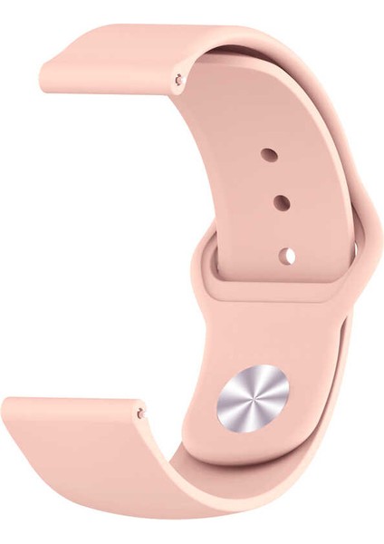 Amazfit Cheetah (Round) Uyumlu (22MM) Klasik Silikon Kordon-11 Pudra