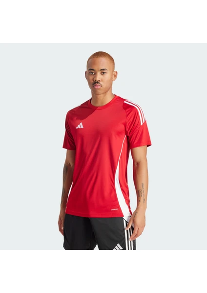 Adidas Tiro 24 Jersey Erkek Kırmızı Yuvarlak Yaka Tişört