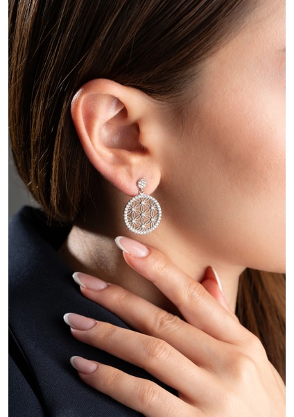 925 Ayar Gümüş Yaşam Çiçeği Küpe fiyatları