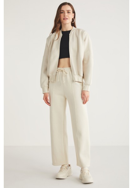 Robins 100% Pamuk İçi Polarsız Patı Fermuarlı Bej Bomber Ceket fiyatları