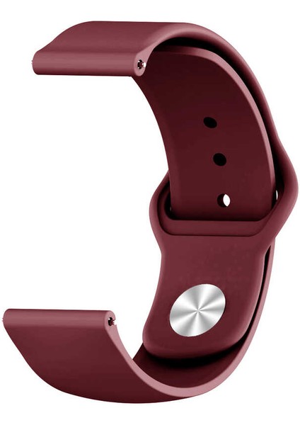 Xiaomi Watch S1 Pro Uyumlu (22MM) Klasik Silikon Kordon-11 Mürdüm