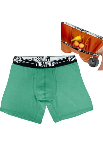 Yohannesclub,erkek, Özel Anatomik Pamuklu Boxer,tekli, Mint,