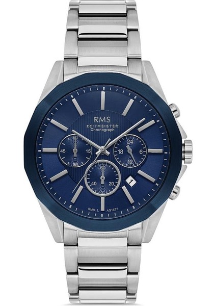 Rms Zeitmeister RMS.1.AG1577.03 Fonksiyonlar Aktif Chronograph Kristal Cam Metalik Renk Erkek Kol Saati