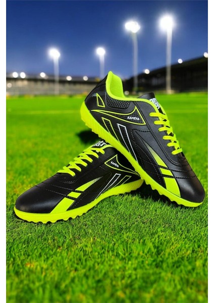 Erkek Halı Saha Futbol Ayakkabısı SİYAH - SARI