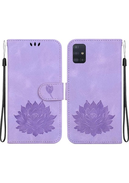 Samsung Galaxy A51 5g Kickstand Kickstand Cüzdan Kabartma Için Flip Case (Yurt Dışından)