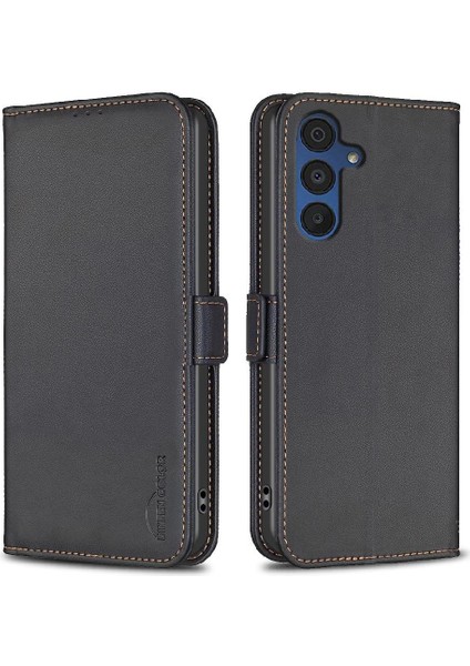 Samsung Galaxy A25 5g Kickstand Manyetik Darbeye Tpu Pu Için Flip Case (Yurt Dışından)