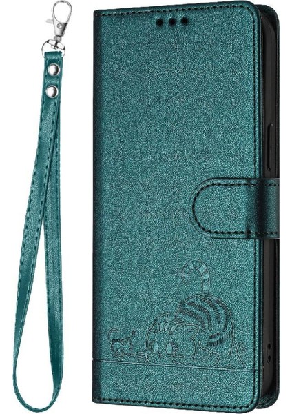 Xiaomi Mi A2 Kedi Rfıd Cüzdan Kapak Çevirin Kart Yuvası Tutucu Kickstand (Yurt Dışından)