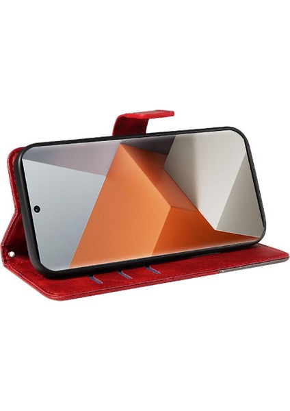 Xiaomi Redmi Not 13 Pro Artı 5g Için Flip Case ve Kart Yuvası Deri Telefon (Yurt Dışından)