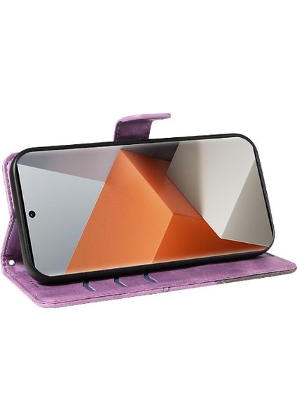 Xiaomi Redmi Not 13 Pro Artı 5g Için Flip Case ve Kart Yuvası Deri Telefon (Yurt Dışından)