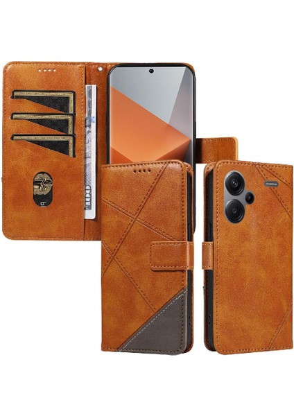 Xiaomi Redmi Not 13 Pro Artı 5g Için Flip Case ve Kart Yuvası Deri Telefon (Yurt Dışından)