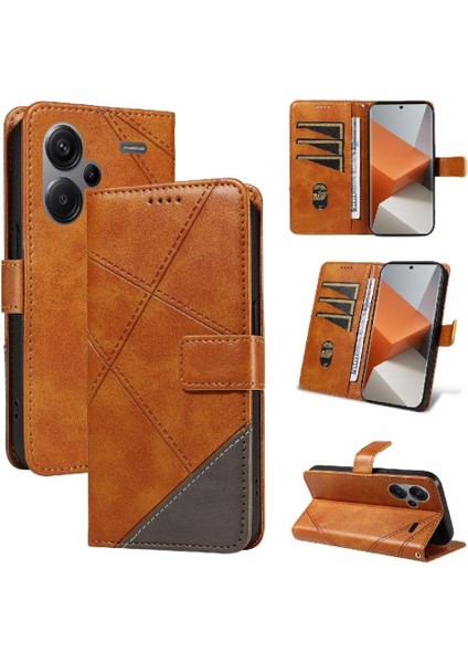Xiaomi Redmi Not 13 Pro Artı 5g Için Flip Case ve Kart Yuvası Deri Telefon (Yurt Dışından)