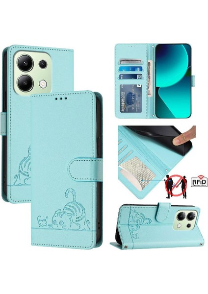 Xiaomi Redmi Not 13 Için Kılıf 4g Kart Yuvası Tutucu Kickstand Cüzdan Çevirin (Yurt Dışından)