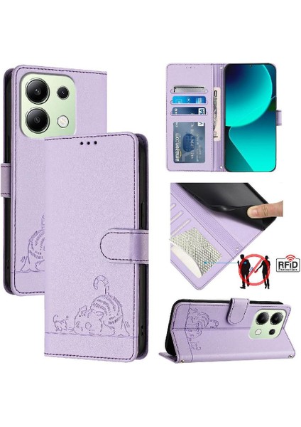 Xiaomi Redmi Not 13 Için Kılıf 4g Kart Yuvası Tutucu Kickstand Cüzdan Çevirin (Yurt Dışından)