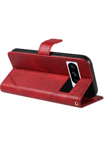 Elmas Dikiş ve Kart Yuvası Kılıfı ile Google Pixel 8 Pro Için Flip Case (Yurt Dışından) modelleri