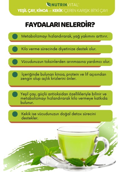 Ikili Kutu Detox ve Kinoa Çayı - Bitkisel Detox Çayı