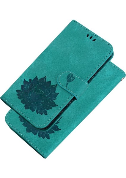 Oppo Oppo 10 5g Kabartma Lotus Çiçek Kickstand Manyetik Için Flip Case (Yurt Dışından)