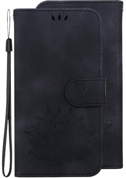 Oppo Oppo 10 Pro 5g Için Flip Case Kickstand Cüzdan Kabartma Lotus Çiçek (Yurt Dışından)