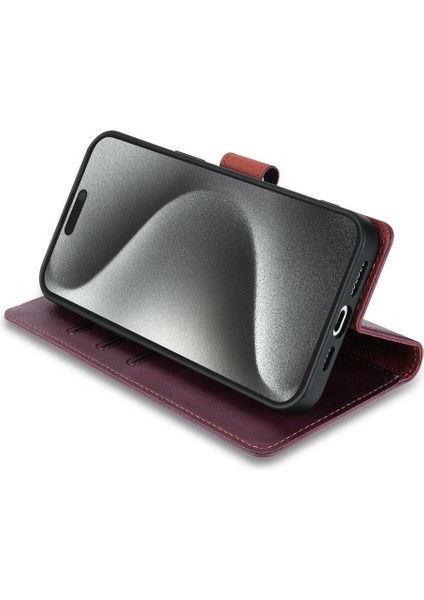 IPhone 15 Için Flip Case Yan Cep Anti Kayma Kart Yuvaları Manyetik Kapatma (Yurt Dışından) fiyatları