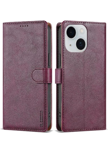 IPhone 15 Için Flip Case Yan Cep Anti Kayma Kart Yuvaları Manyetik Kapatma (Yurt Dışından) fırsatları