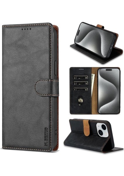 IPhone 14 Için Flip Case Artı Çift Katmanlı Koruma Manyetik Kapatma Kartı (Yurt Dışından)