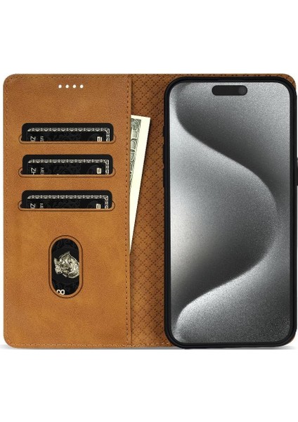 IPhone 15 Için Flip Case Yan Cep Anti Kayma Kart Yuvaları Manyetik Kapatma (Yurt Dışından) fiyatları