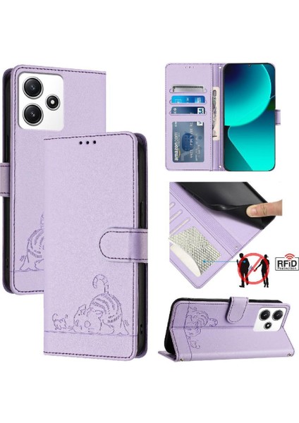 Xiaomi Redmi Için 12 4g Kedi Rfıd Kart Yuvası Tutucu Kickstand Cüzdan (Yurt Dışından) indirimleri