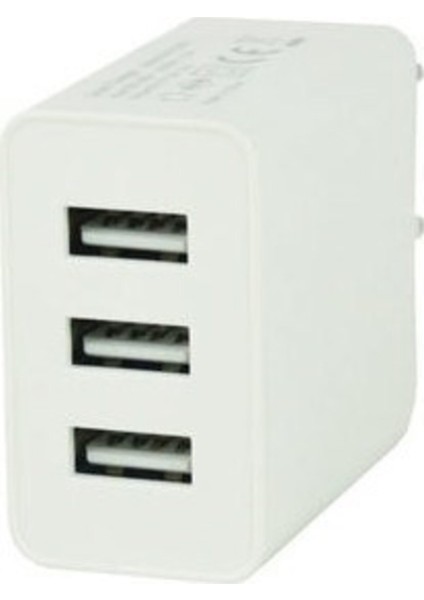 Voltplug 15.5W 3.1mah 3 USB Hızlı Şarj Cihazı +Type C Kablo