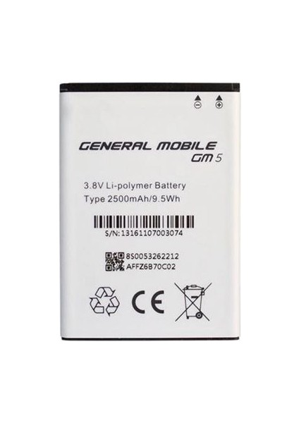 General Mobile Gm5 / GM5D Batarya Pil