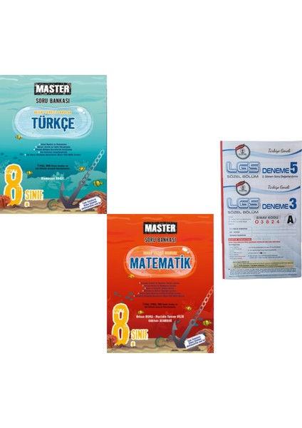 2025 LGS Master Türkçe Soru Bankası - Matematik Soru Bankası + Deneme
